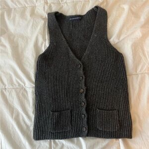 Brandy Melville Black V-Neck Sweater Vest